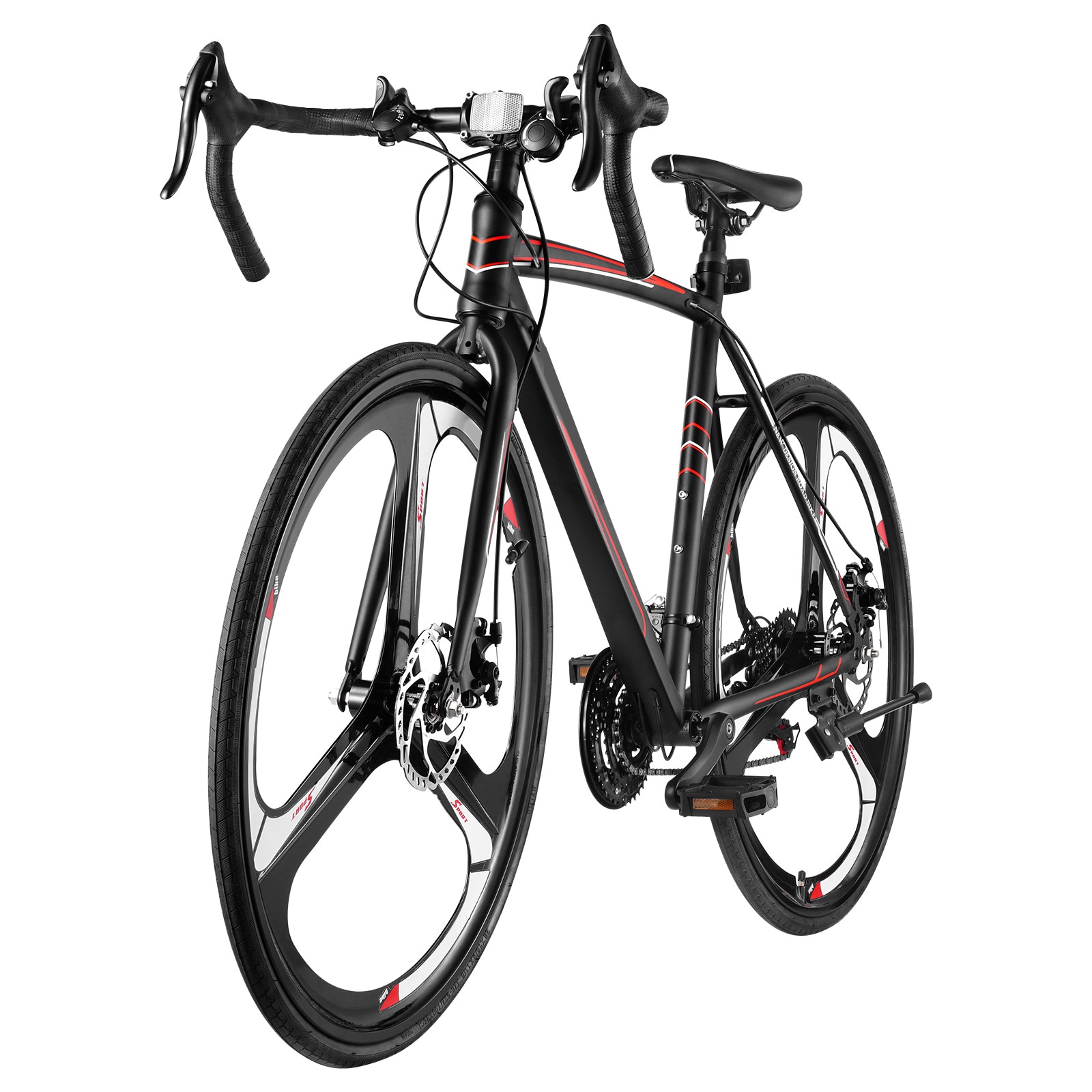 Road Bike Racing Bicycle 700C Shimano 21 Speeds Carbon Steel Frame Disc Brake_voghion.com